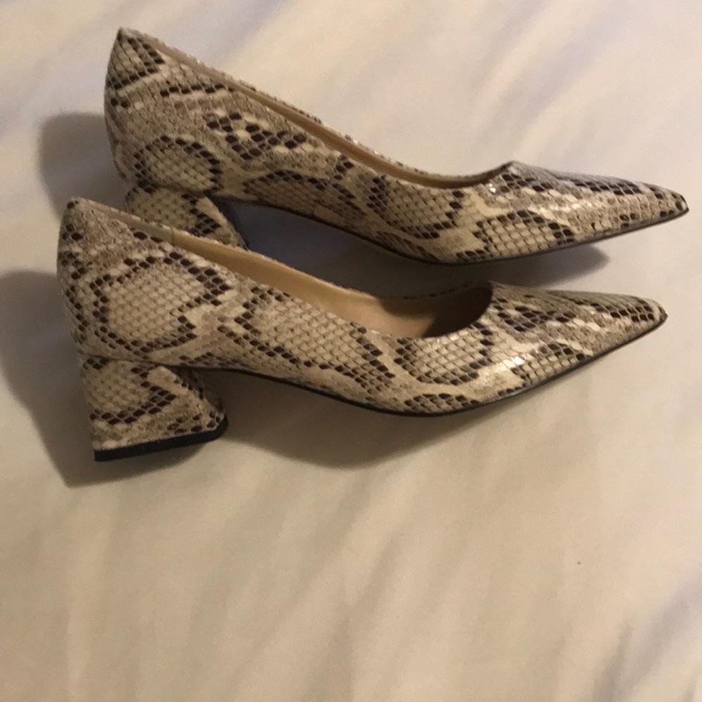 Fabulous low heels worn once, with box, Franco Sarto